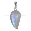 Rainbow Moonstone brillant pierres précieuses et pendentif en argent sterling 925 au meilleur prix